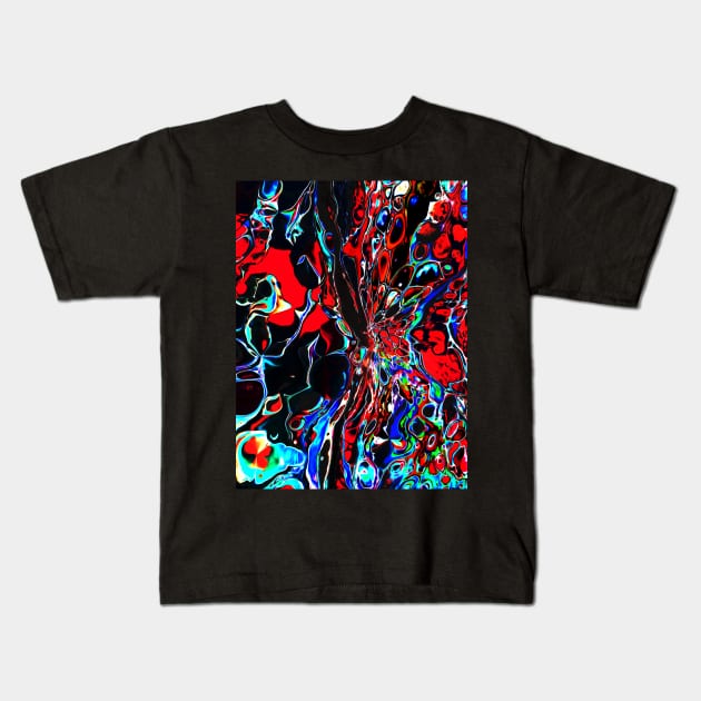 Acid Web Kids T-Shirt by PsychedelicPour